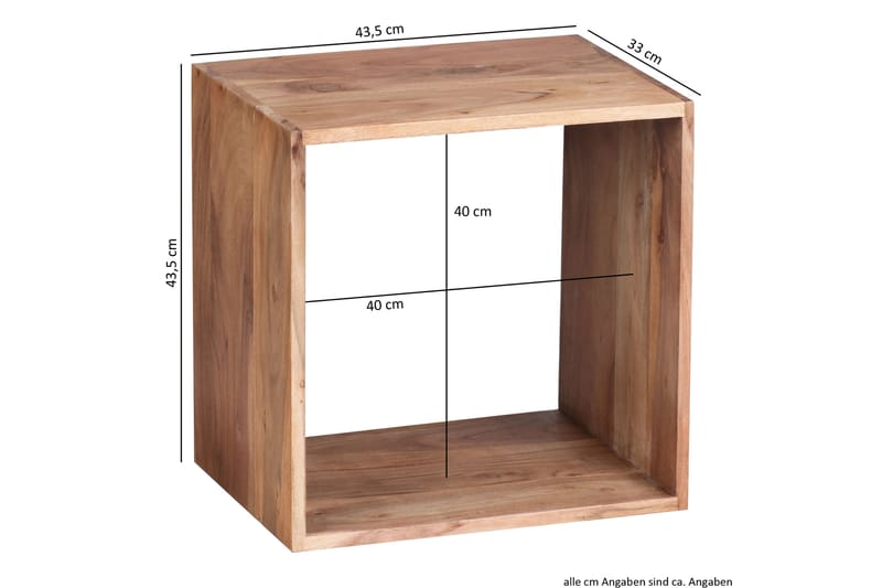 Dellett sidebord 44 cm - Træ / natur - Møbler - Borde - Aflastningsbord - Bakkebord & små borde