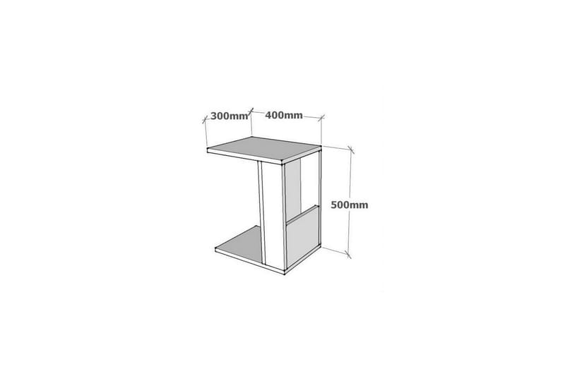 Ichpair Sidebord 30 cm - Antracit - Møbler - Borde - Aflastningsbord - Bakkebord & små borde