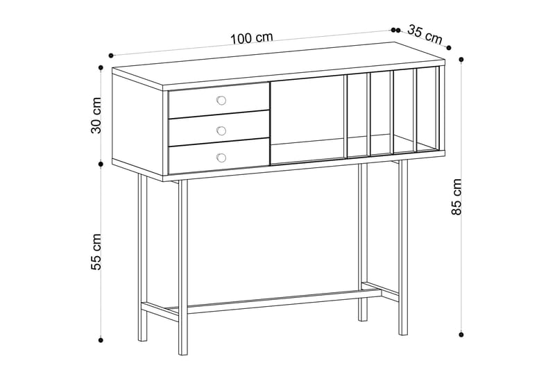 Kavalano Sidebord - Brun - Møbler - Borde - Aflastningsbord - Bakkebord & små borde