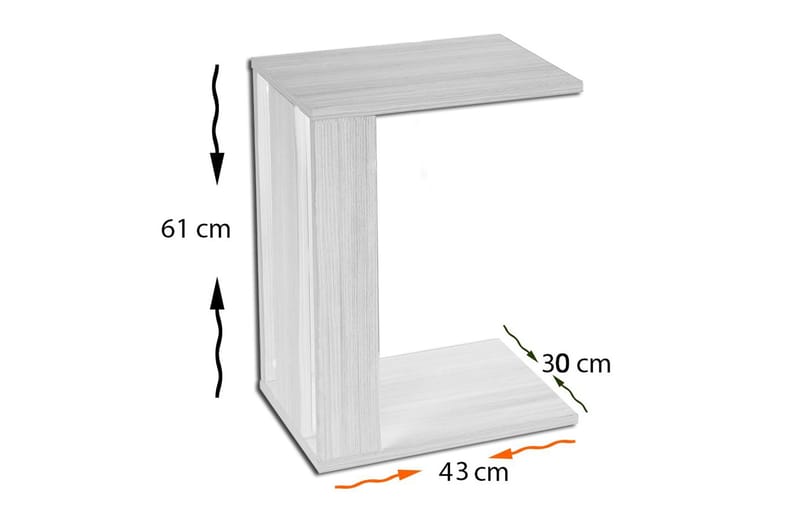 Mellberg Sidebord - Hvid - Møbler - Borde - Aflastningsbord - Bakkebord & små borde