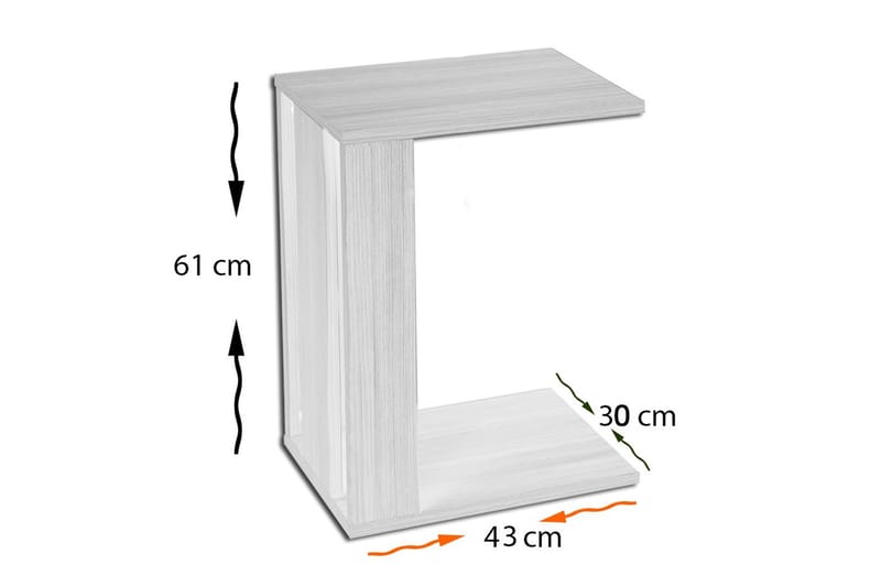 Mellberg Sidebord - Hvid - Møbler - Borde - Aflastningsbord - Bakkebord & små borde