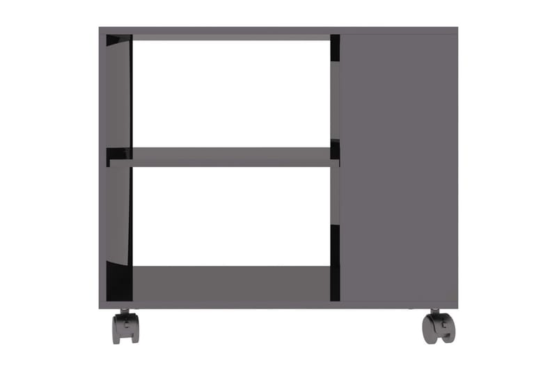 Sidebord 70x35x55 cm Spånplade Grå Højglans - Grå - Lampebord - Bakkebord & små borde