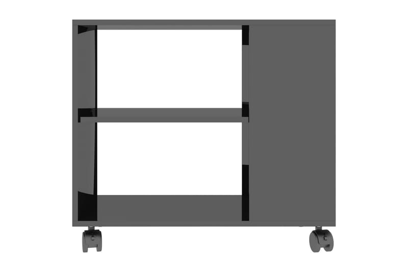Sidebord 70x35x55 cm Spånplade Sort Højglans - Sort - Lampebord - Bakkebord & små borde