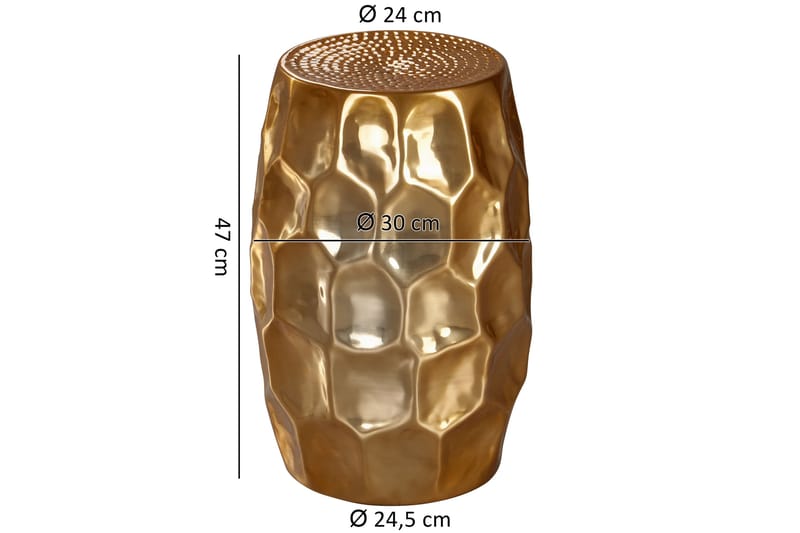 Skodder Skænk 30 cm - Guld - Møbler - Borde - Aflastningsbord - Bakkebord & små borde
