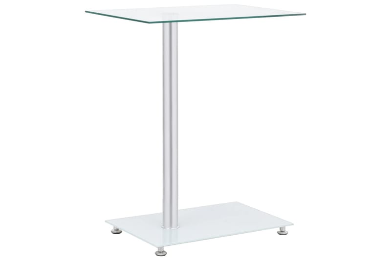 U-formet sidebord 45x30x58 cm hærdet glas transparent - gennemsigtig - Møbler - Borde - Aflastningsbord - Bakkebord & små borde