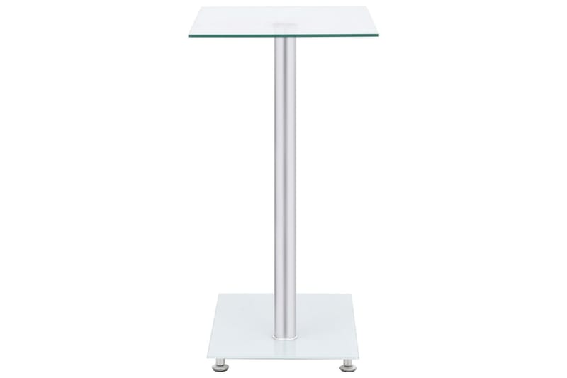 U-formet sidebord 45x30x58 cm hærdet glas transparent - gennemsigtig - Møbler - Borde - Aflastningsbord - Bakkebord & små borde