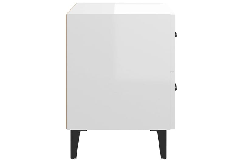 beBasic sengebord 40x35x47,5 cm hvid højglans - Hvid - Møbler - Borde - Aflastningsbord - Sengebord