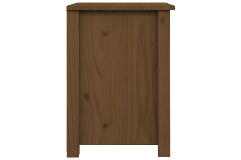 beBasic sengebord 40x35x49 cm massivt fyrretræ gyldenbrun - Brun - Møbler - Borde - Aflastningsbord - Sengebord