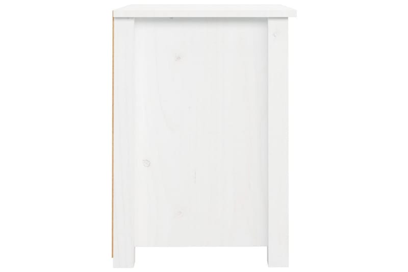 beBasic sengebord 40x35x49 cm massivt fyrretræ hvid - Hvid - Møbler - Borde - Aflastningsbord - Sengebord