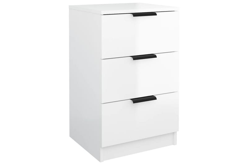 beBasic sengebord 40x36x65 cm hvid højglans - Hvid - Møbler - Borde - Aflastningsbord - Sengebord