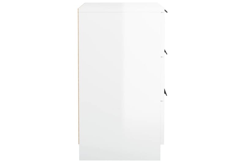 beBasic sengebord 40x36x65 cm hvid højglans - Hvid - Møbler - Borde - Aflastningsbord - Sengebord