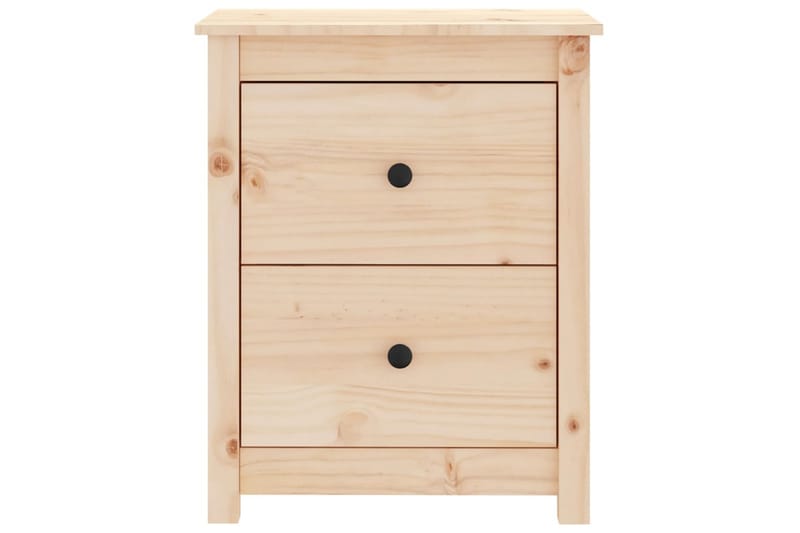 beBasic sengebord 50x35x61,5 cm massivt fyrretræ - Brun - Møbler - Borde - Aflastningsbord - Sengebord