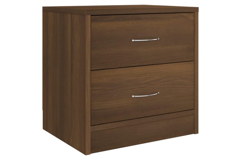 beBasic sengeborde 2 stk. 40x30x40 cm konstrueret træ brun egetræ - Brun - Møbler - Borde - Aflastningsbord - Sengebord