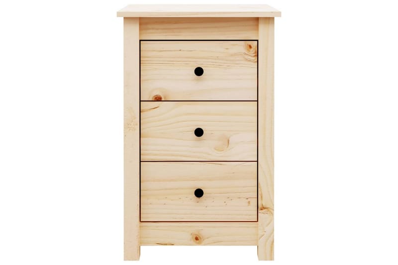 beBasic sengeborde 2 stk. 40x35x61,5 cm massivt fyrretræ - Brun - Møbler - Borde - Aflastningsbord - Sengebord