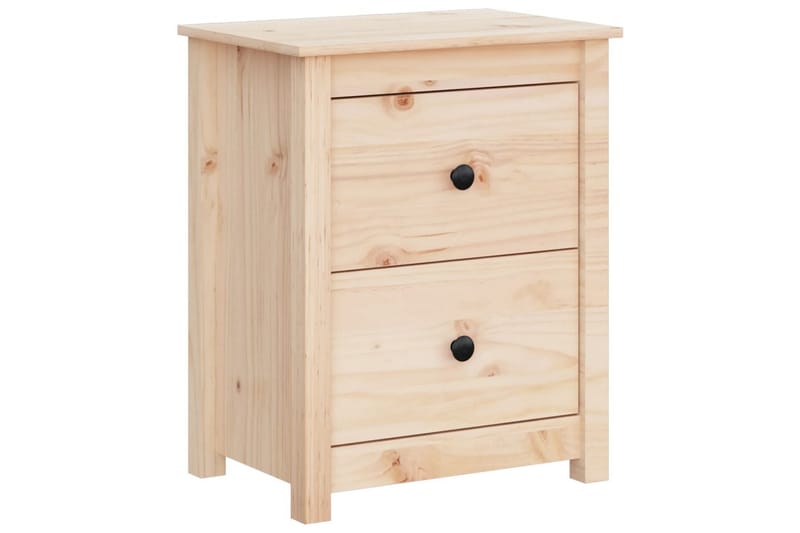 beBasic sengeborde 2 stk. 50x35x61,5 cm massivt fyrretræ - Brun - Møbler - Borde - Aflastningsbord - Sengebord