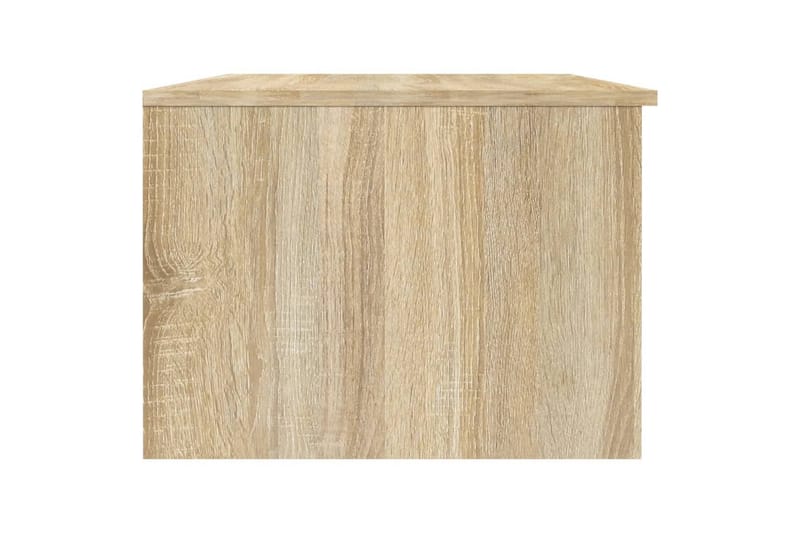 beBasic sofabord 102x50x36 cm konstrueret træ hvid og sonoma-eg - Beige - Møbler - Borde - Aflastningsbord - Lampebord