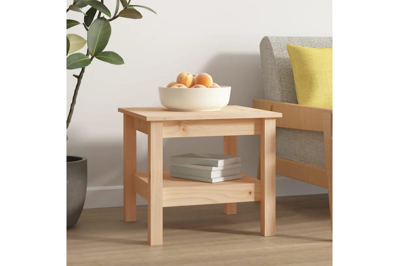 beBasic sofabord 45x45x40 cm massivt fyrretræ - Brun - Møbler - Borde - Aflastningsbord - Lampebord