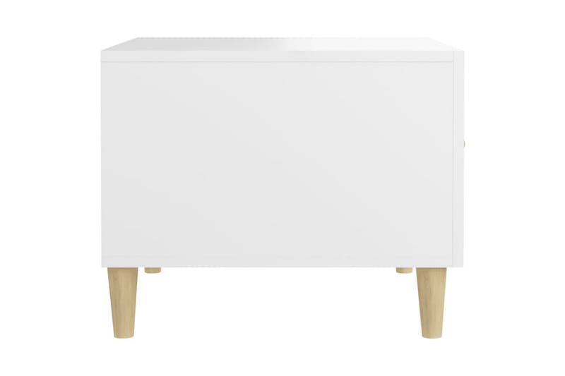 beBasic sofabord 50x50x40 cm konstrueret træ hvid - Hvid - Møbler - Borde - Aflastningsbord - Lampebord