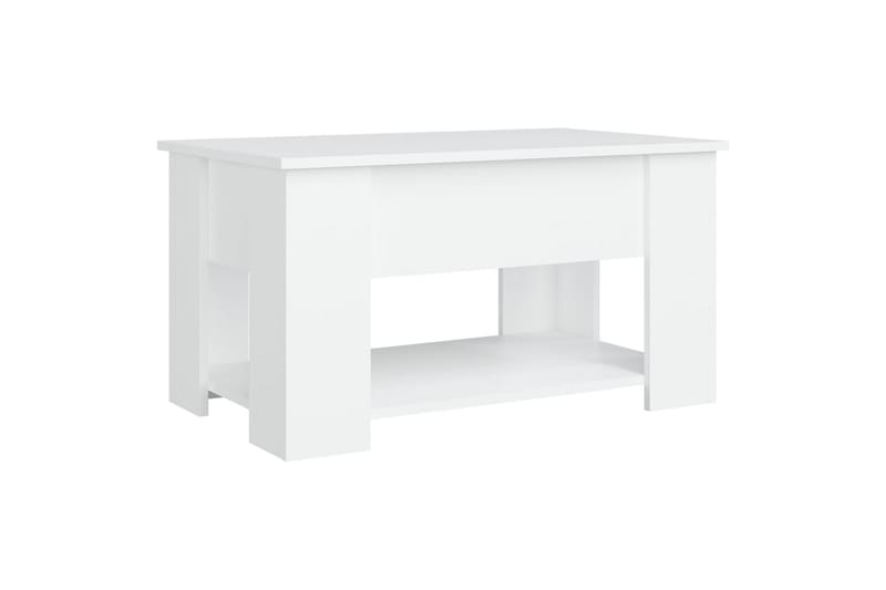 beBasic sofabord 79x49x41 cm konstrueret træ hvid - Hvid - Møbler - Borde - Aflastningsbord - Lampebord