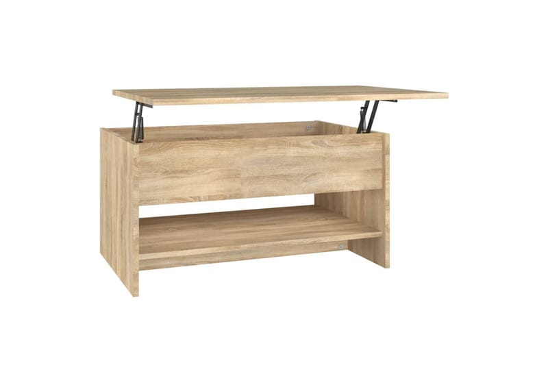 beBasic sofabord 80x50x40 cm konstrueret træ sonoma-eg - Brun - Møbler - Borde - Aflastningsbord - Lampebord