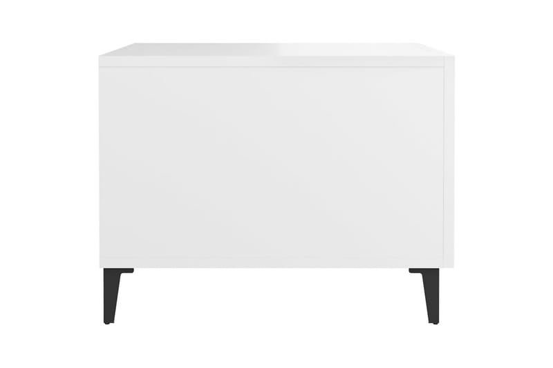 beBasic sofabord med metalben 50x50x40 cm hvid - Hvid - Møbler - Borde - Aflastningsbord - Lampebord