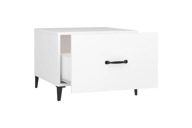 beBasic sofabord med metalben 50x50x40 cm hvid - Hvid - Møbler - Borde - Aflastningsbord - Lampebord