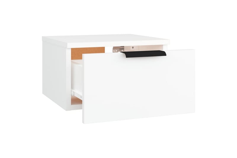 beBasic væghængt sengebord 34x30x20 cm hvid - Hvid - Møbler - Borde - Aflastningsbord - Sengebord