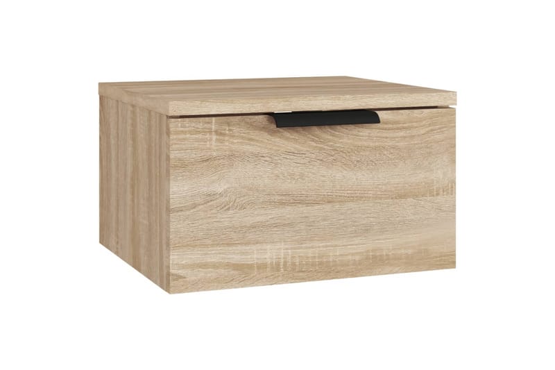 beBasic væghængt sengebord 34x30x20 cm sonoma-eg - Brun - Møbler - Borde - Aflastningsbord - Sengebord