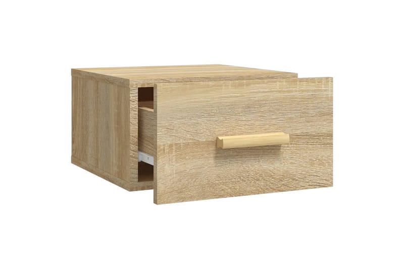 beBasic væghængt sengebord 35x35x20 cm sonoma-eg - Brun - Møbler - Borde - Aflastningsbord - Sengebord