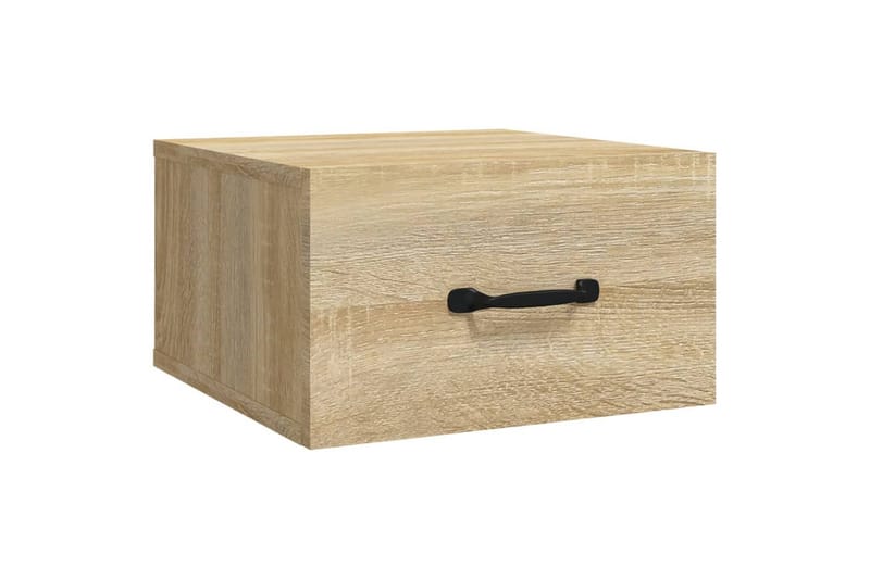 beBasic væghængt sengebord 35x35x20 cm sonoma-eg - Brun - Møbler - Borde - Aflastningsbord - Sengebord