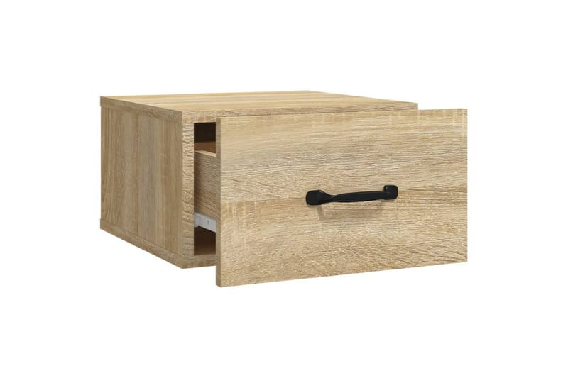 beBasic væghængt sengebord 35x35x20 cm sonoma-eg - Brun - Møbler - Borde - Aflastningsbord - Sengebord