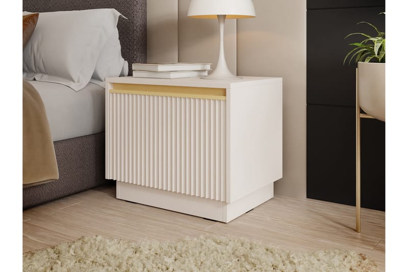 Bolstan Nattbord 54 cm - Beige - Møbler - Borde - Aflastningsbord - Sengebord