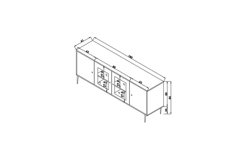 Elili Konsolbord 180 cm - Eg - Møbler - Borde - Aflastningsbord - Entrébord