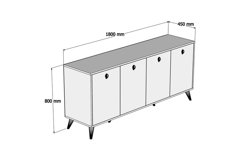 Athodna Konsolbord 180 cm - Hvid - Møbler - Borde - Aflastningsbord - Entrébord