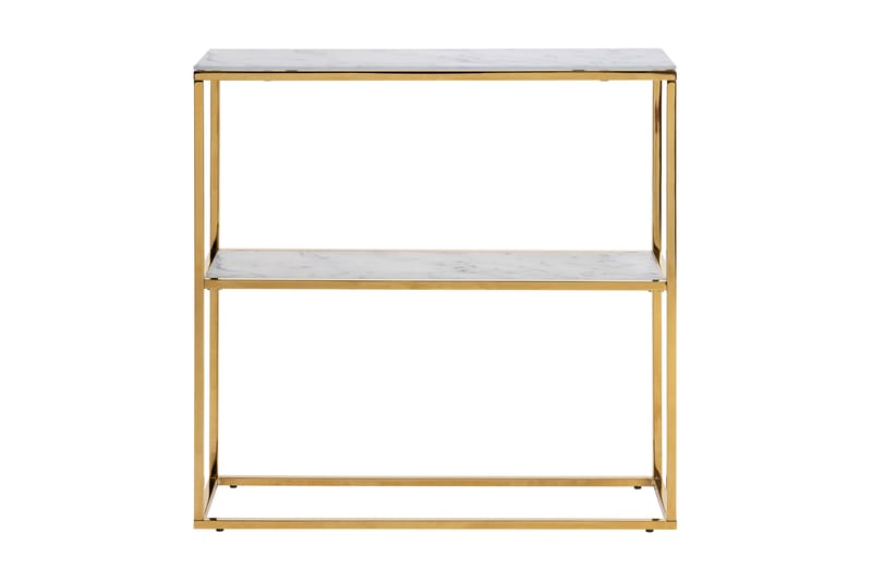 Epiffer Konsolbord 80 cm - Glas/Hvid/Guld - Møbler - Borde - Aflastningsbord - Entrébord