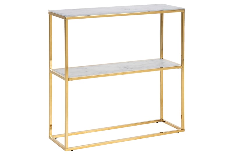 Epiffer Konsolbord 80 cm - Glas/Hvid/Guld - Møbler - Borde - Aflastningsbord - Entrébord