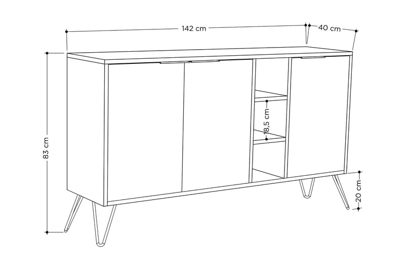 Fanthyttan Konsolbord - Brun - Møbler - Borde - Aflastningsbord - Entrébord