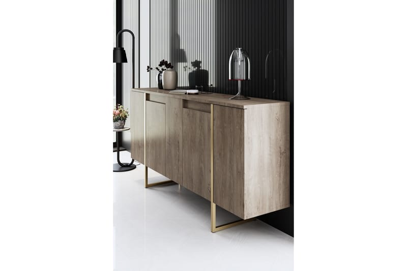 Luxe Konsolbord 160 cm - Brun/guld - Møbler - Borde - Aflastningsbord - Entrébord