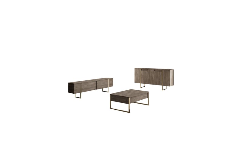 Luxe Konsolbord 160 cm - Brun/guld - Møbler - Borde - Aflastningsbord - Entrébord