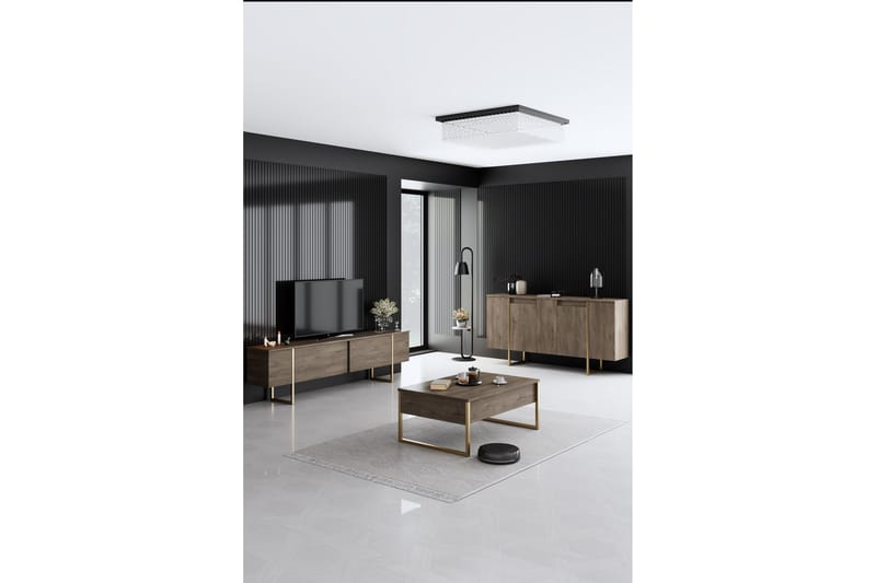 Luxe Konsolbord 160 cm - Brun/guld - Møbler - Borde - Aflastningsbord - Entrébord