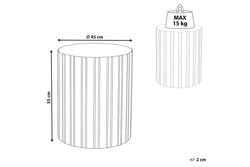 Farrimond Sidebord 45 cm - Hvid - Møbler - Borde - Aflastningsbord - Lampebord