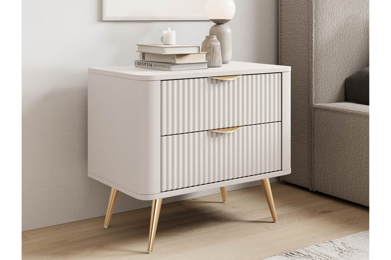 Forba Natbord 64 cm - Beige - Møbler - Borde - Aflastningsbord - Sengebord