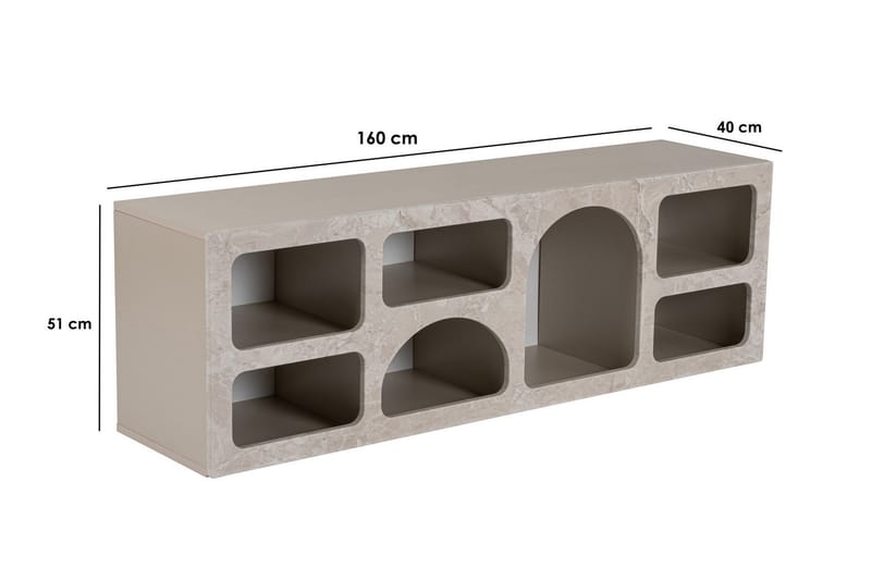 Giana Konsolbord 160 cm - Travertin/Sandsten - Møbler - Borde - Aflastningsbord - Entrébord