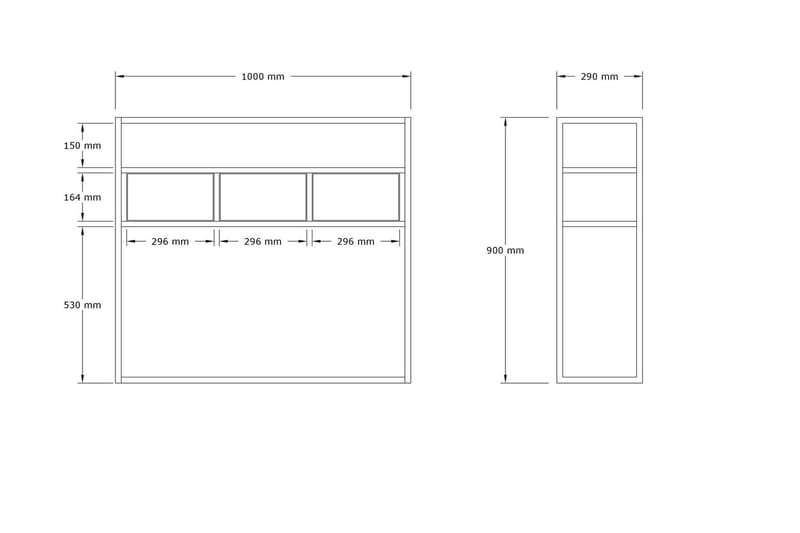 Ham Konsolbord 100 cm - Hvid Marmor - Møbler - Borde - Aflastningsbord - Entrébord