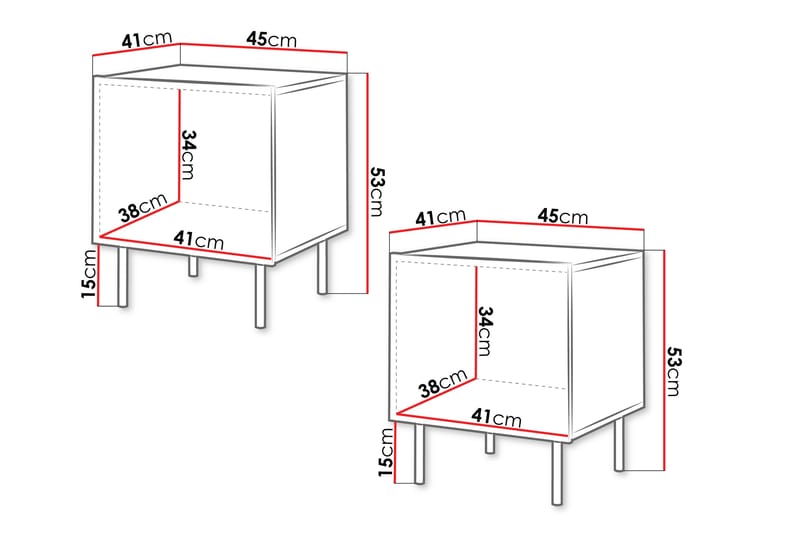 Hammarstrand Natbord 45 cm - Valnød - Møbler - Borde - Aflastningsbord - Sengebord