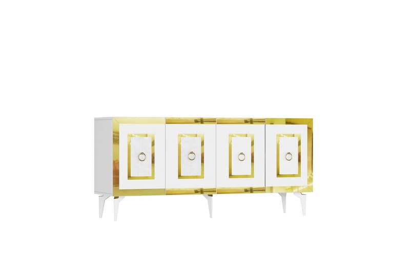 Harlen Konsolbord 150 cm - Hvid/Guld - Møbler - Borde - Aflastningsbord - Entrébord