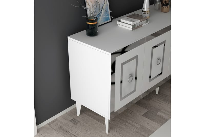 Harlen Konsolbord 150 cm - Hvid/Sølv - Møbler - Borde - Aflastningsbord - Entrébord