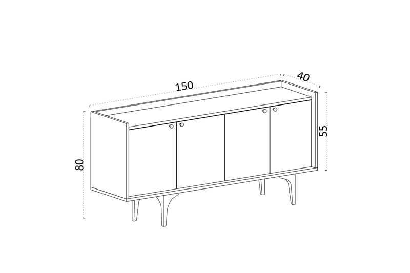 Hesperia Konsolbord 150 cm - Beige - Møbler - Borde - Aflastningsbord - Entrébord