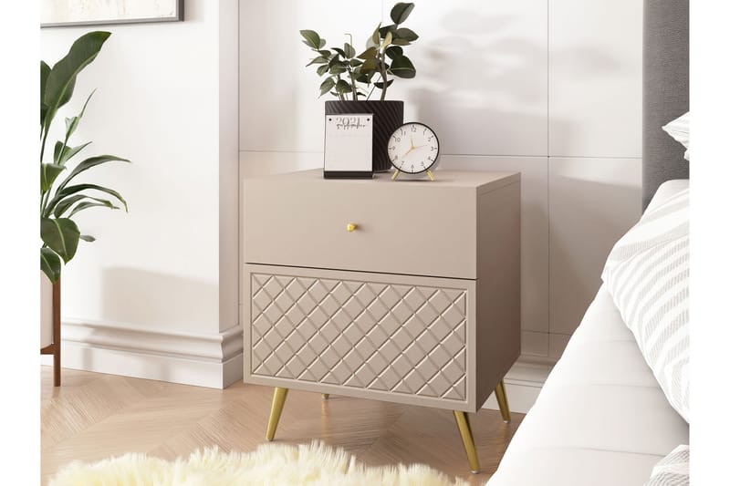 Hester Natbord 50 cm - Sand beige - Møbler - Borde - Aflastningsbord - Sengebord