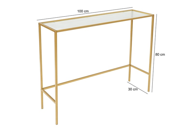 Horacio Sidebord 100 cm - Guld - Møbler - Borde - Aflastningsbord - Lampebord